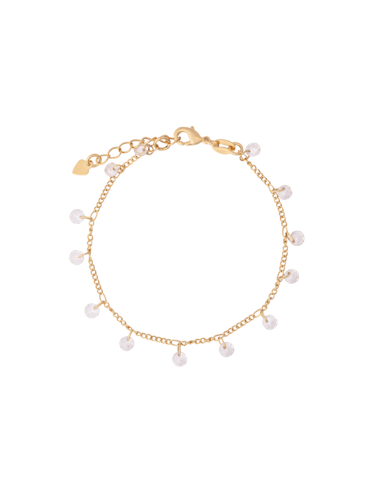 Pulsera Con Zirconias Colgando