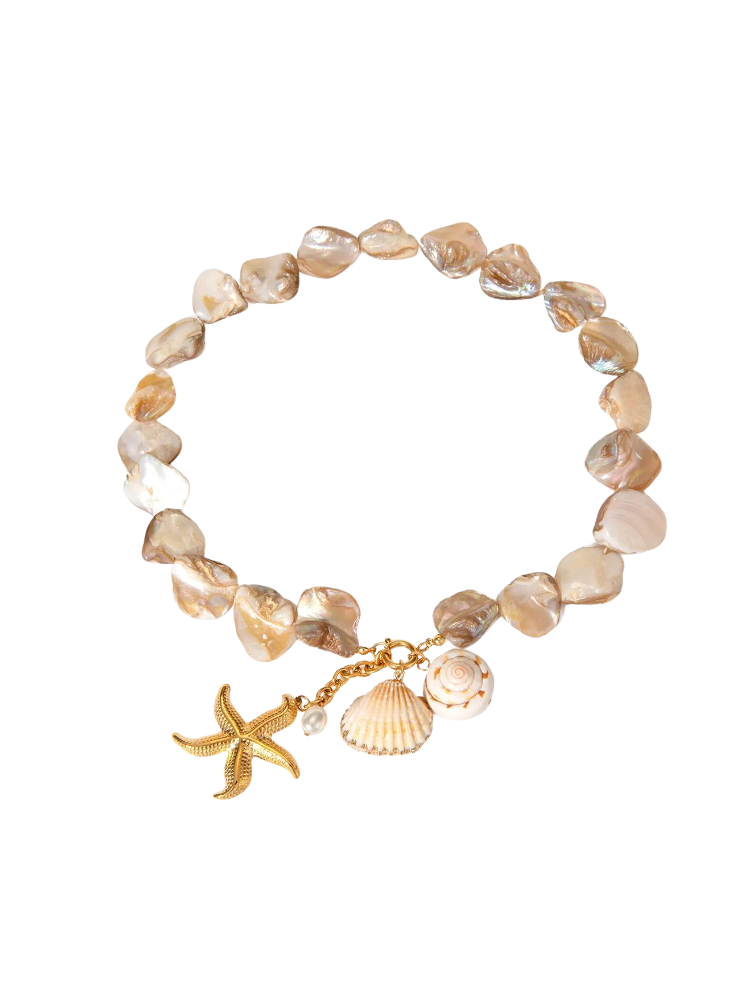 Collar Chunky Conchas Con Estrella De Mar