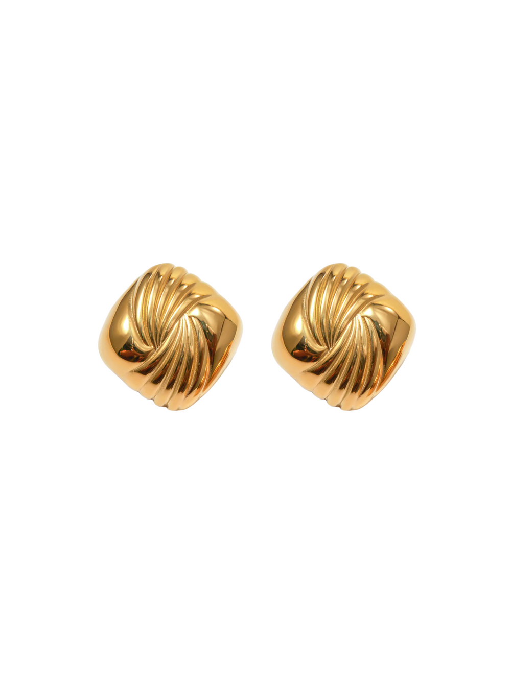 Par Arete Rombo Chunky Con Espiral