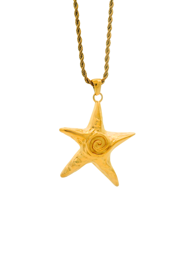 Collar Trenzado Con Estrella De Mar