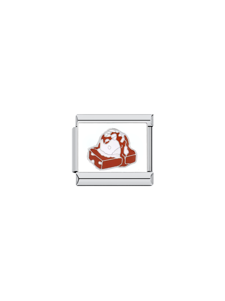 Charm Brownie Fondo Blanco