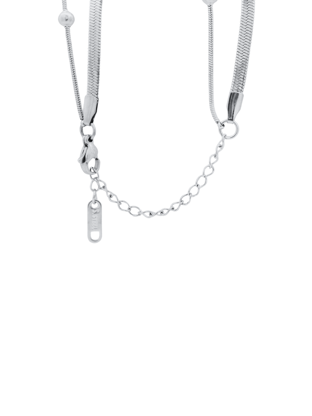 Collar Doble Planchado Con Bolitas