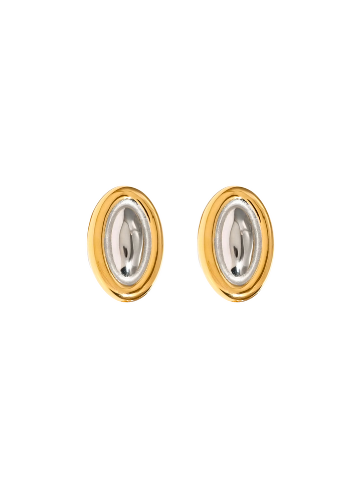 Par Arete Ovalado Combinado