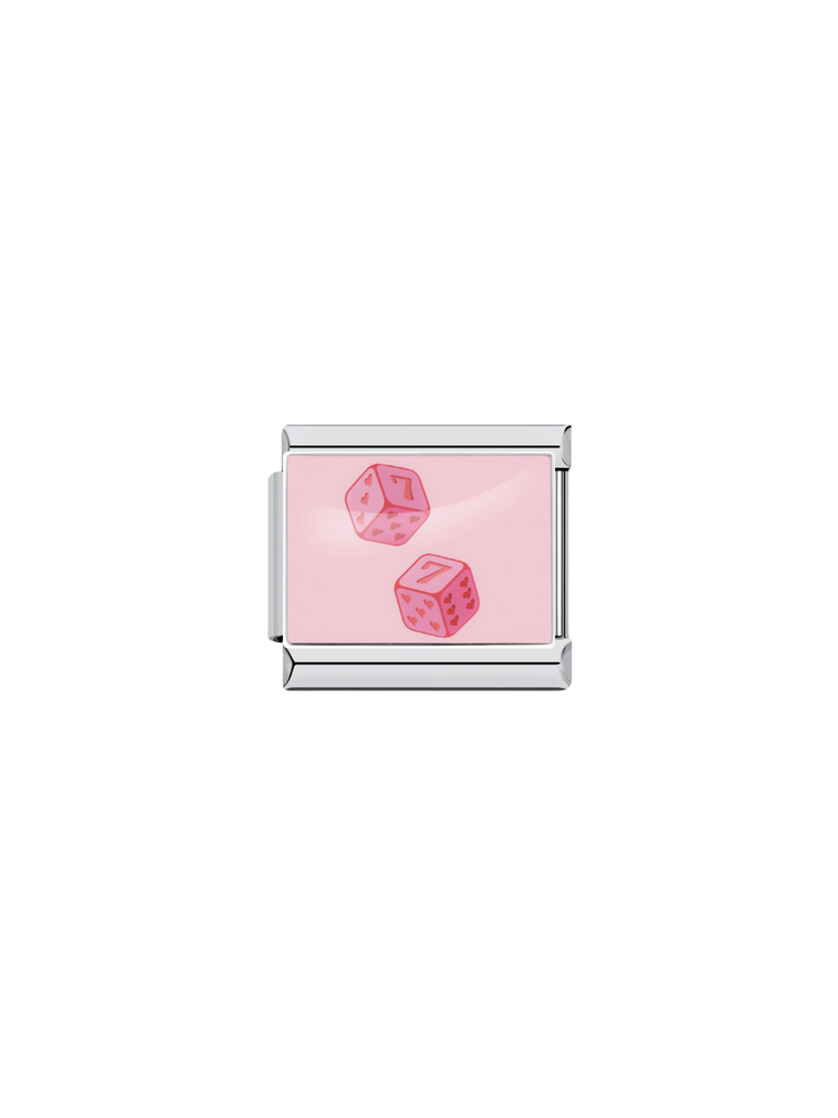 Charm Dados Rosa 7