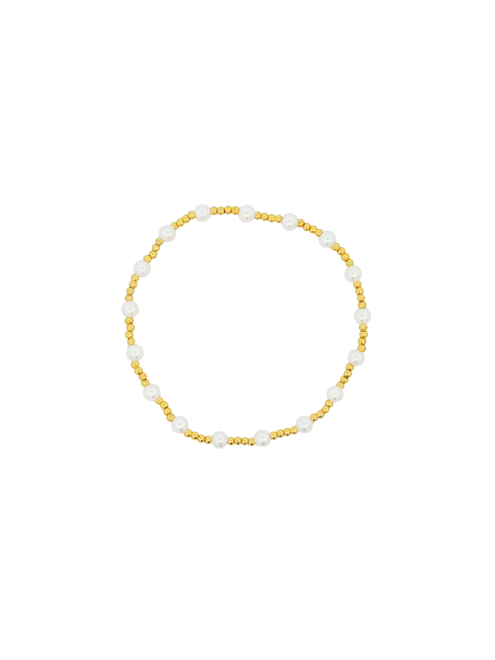 Pulsera Bolitas Doradas Con Perlitas