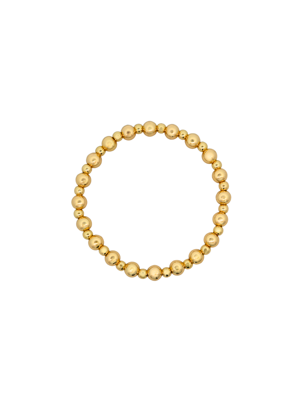 Pulsera Bolitas Doradas Intercaladas