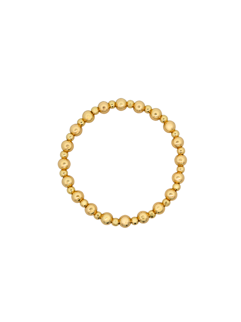 Pulsera Bolitas Doradas Intercaladas