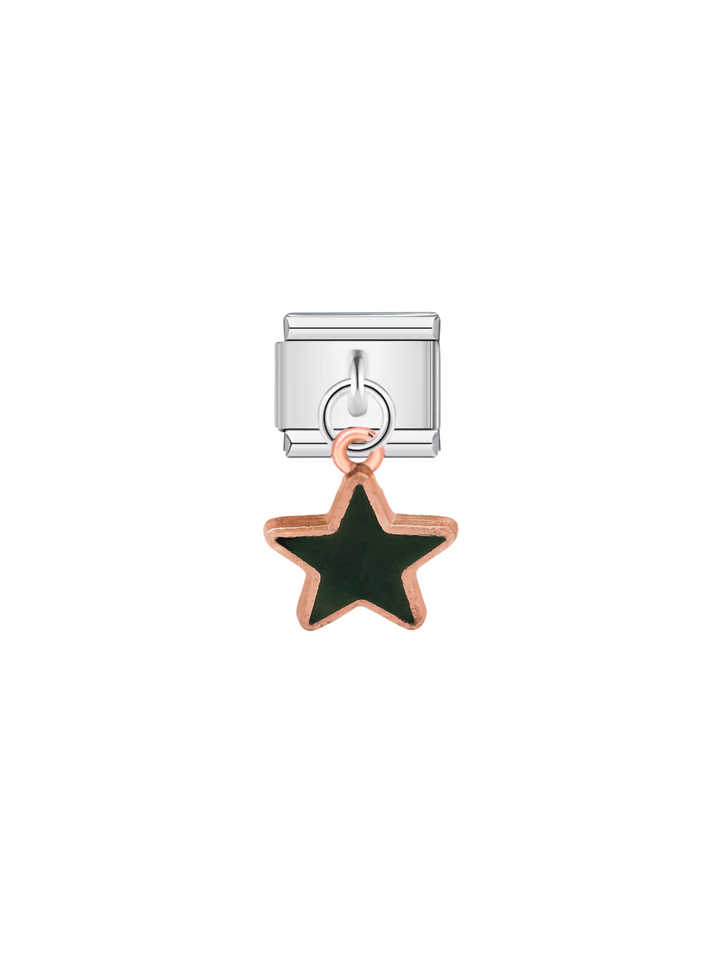 Charm Dije Estrella Negra Rosegold