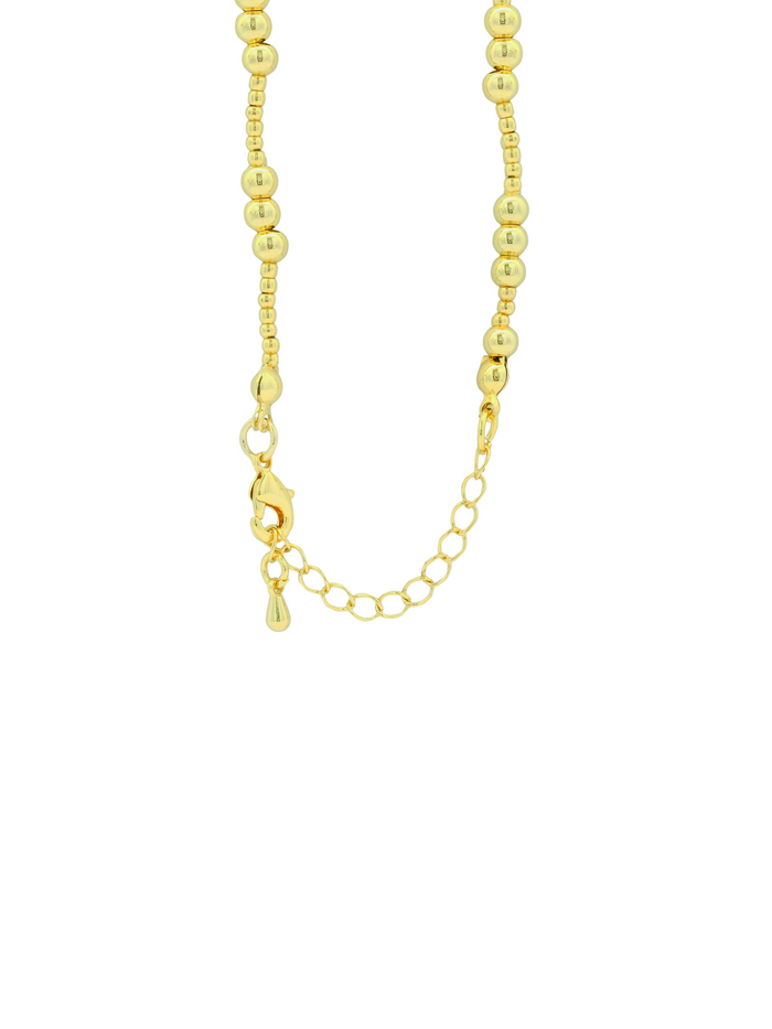 Collar Con Triple Bolitas Intercaladas