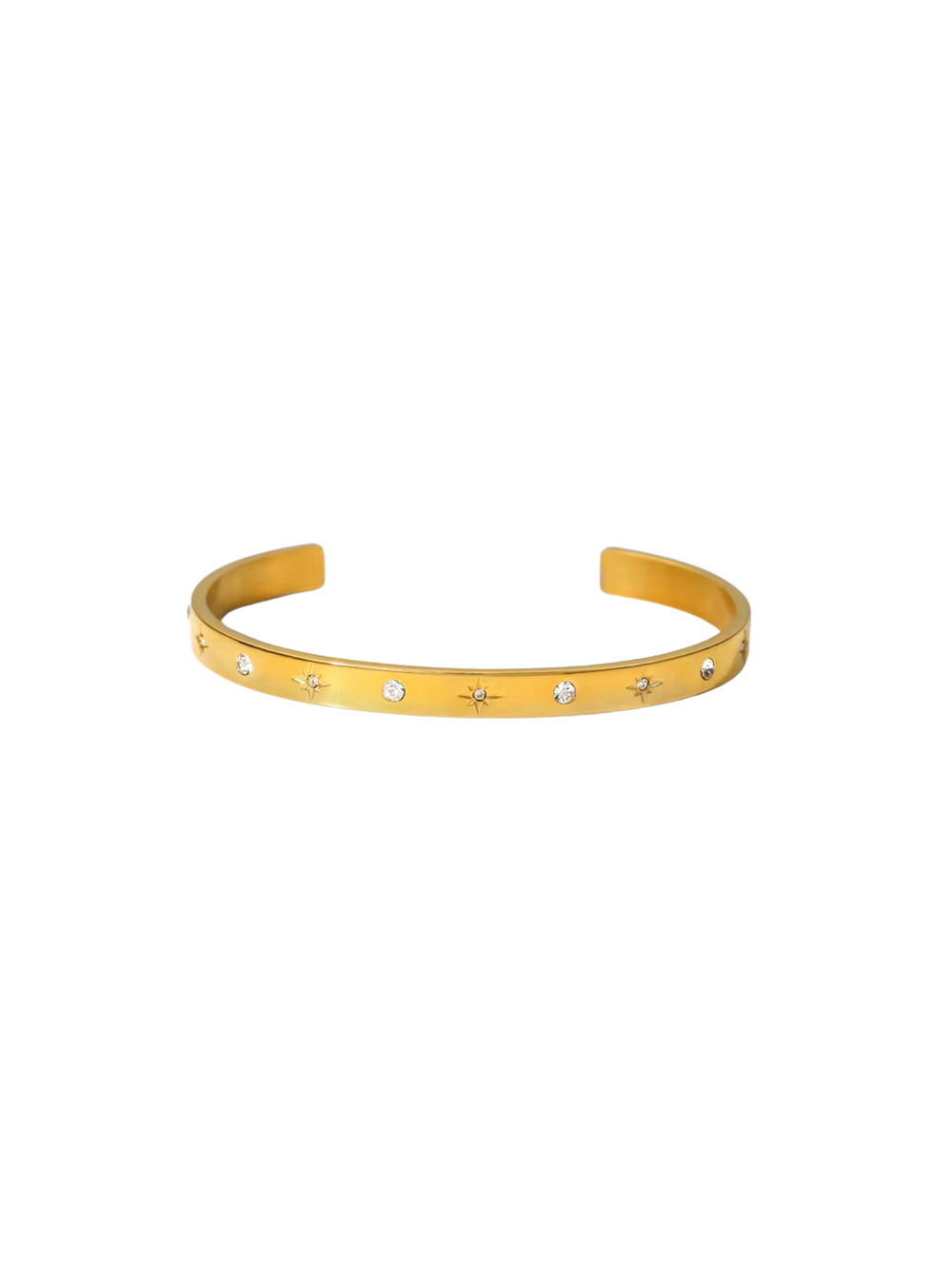 Brazalete Con Destellos y Zirconias Redondas