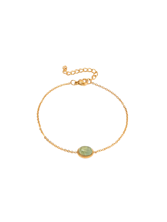 Pulsera Con Piedra Ovalada Aventurina