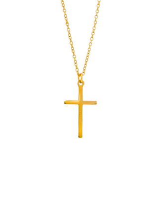 Collar Con Cruz Lisa