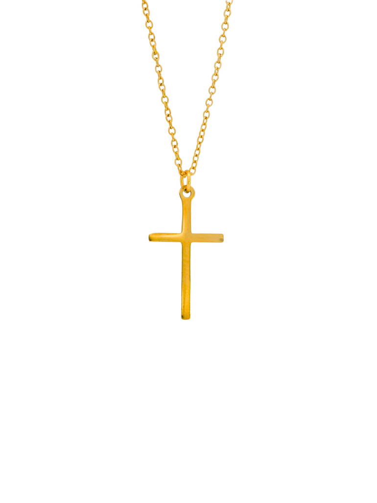 Collar Con Cruz Lisa
