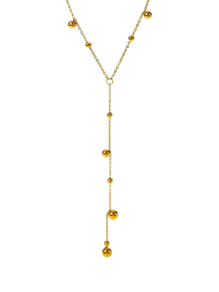 Collar Corbatin Con Bolitas