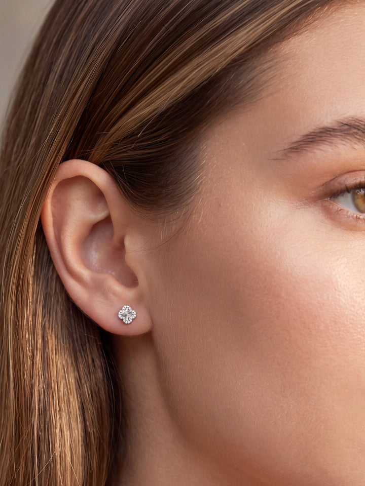 Par Arete Trebol Contorno Zirconias