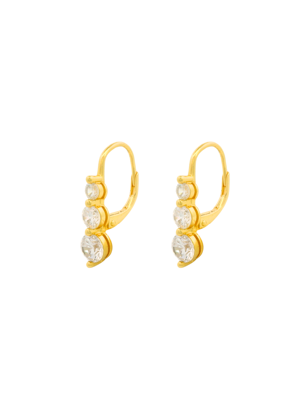 Par Arracada Triple Zirconia