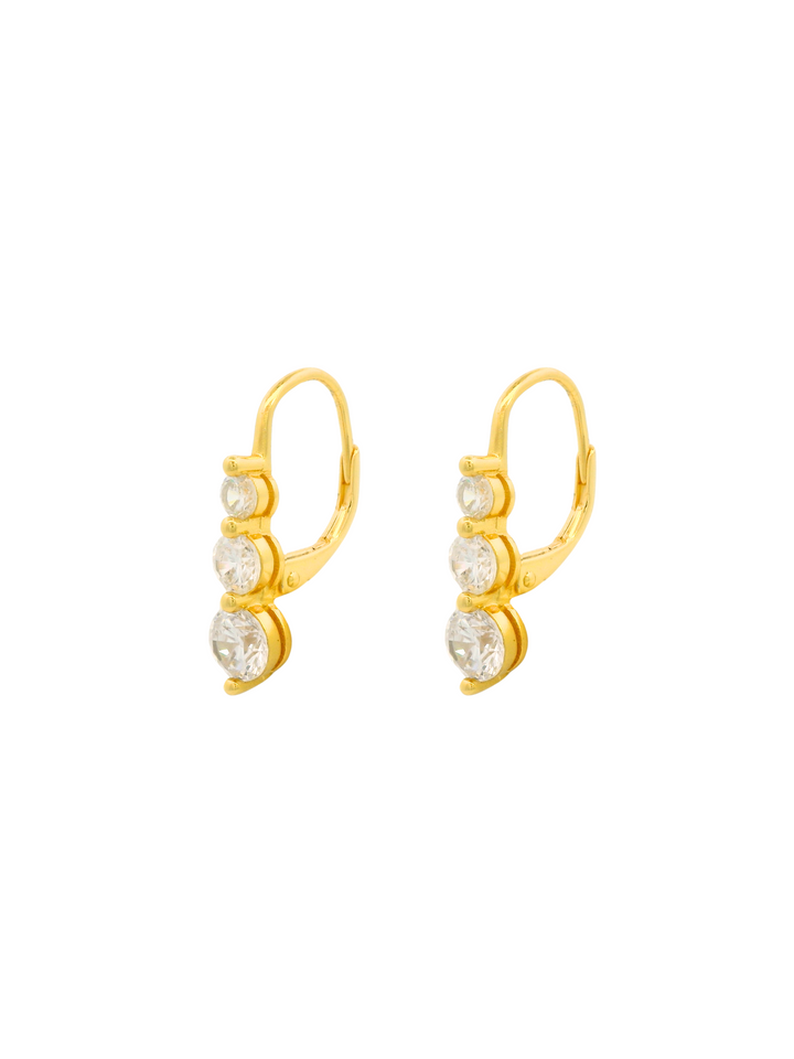 Par Arracada Triple Zirconia
