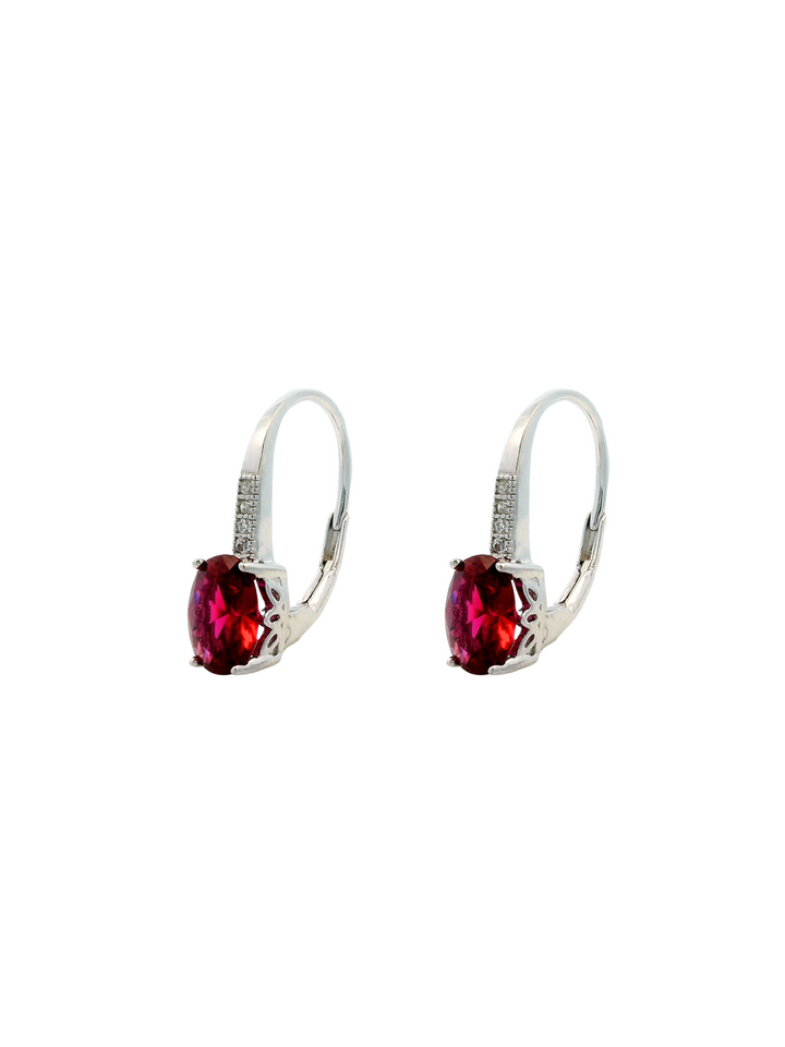 Par Arracada Con Zirconia Cuadrada