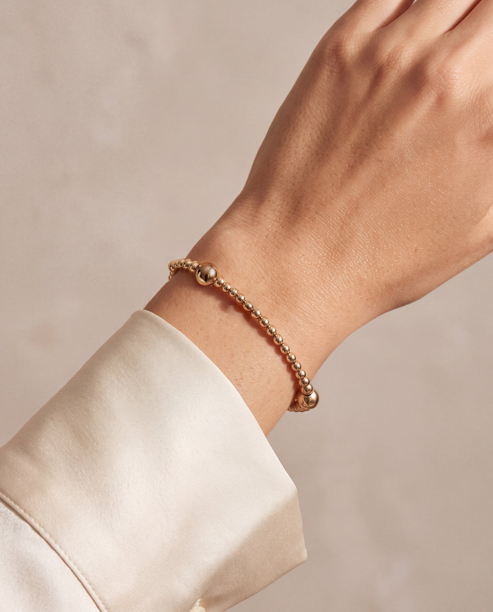 Pulsera Bolitas Gold Filled 2 mm y 5 mm