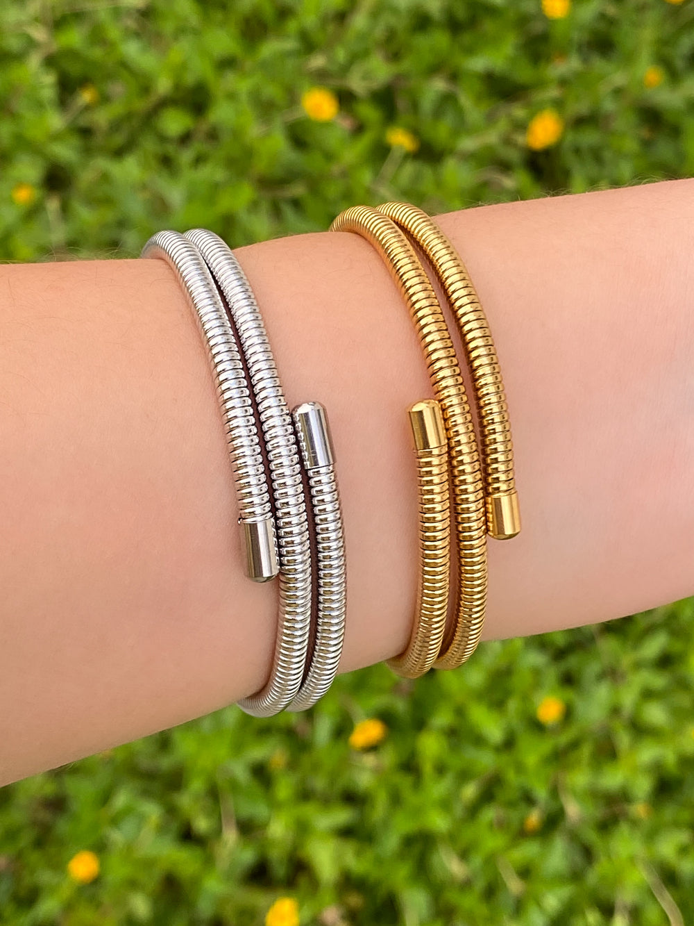Brazalete Triple Tipo Resorte Flexible