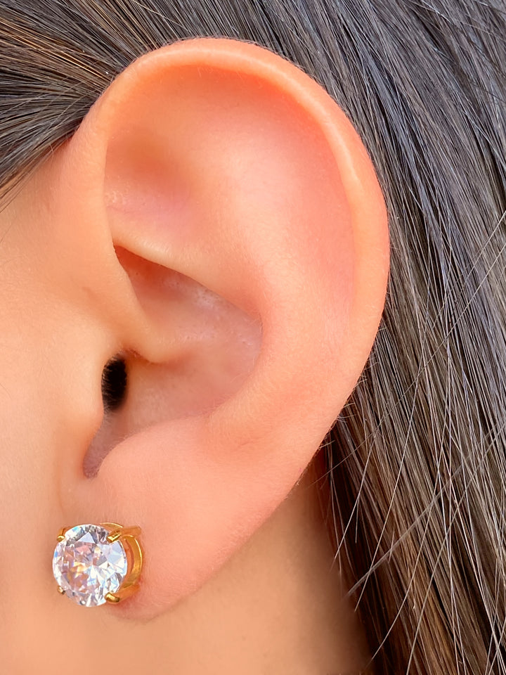 Par Arete Zirconia Redonda 8 mm