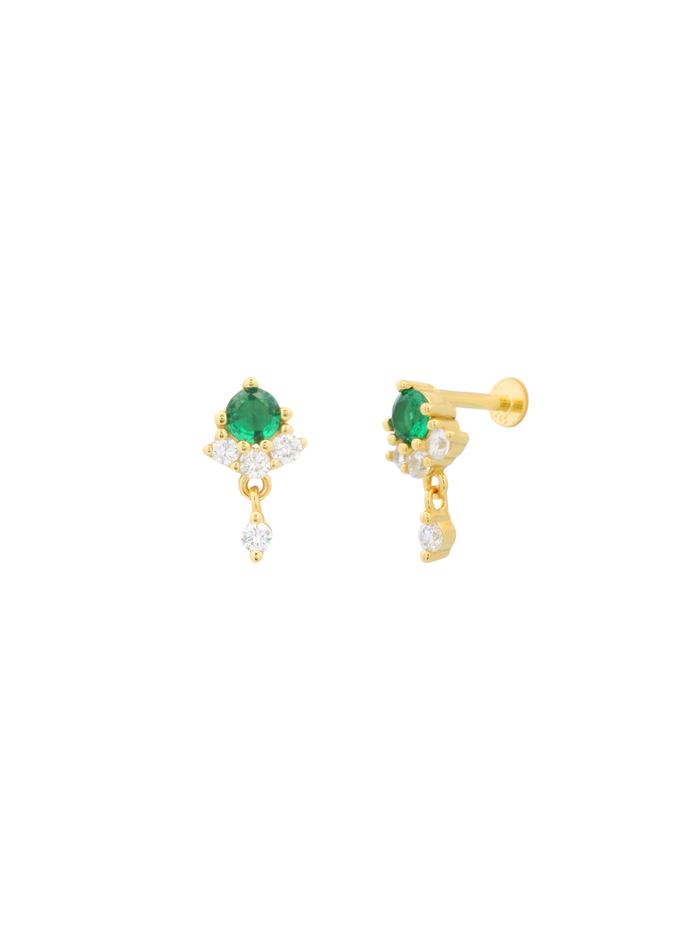 Aretes Zirconia Colgante