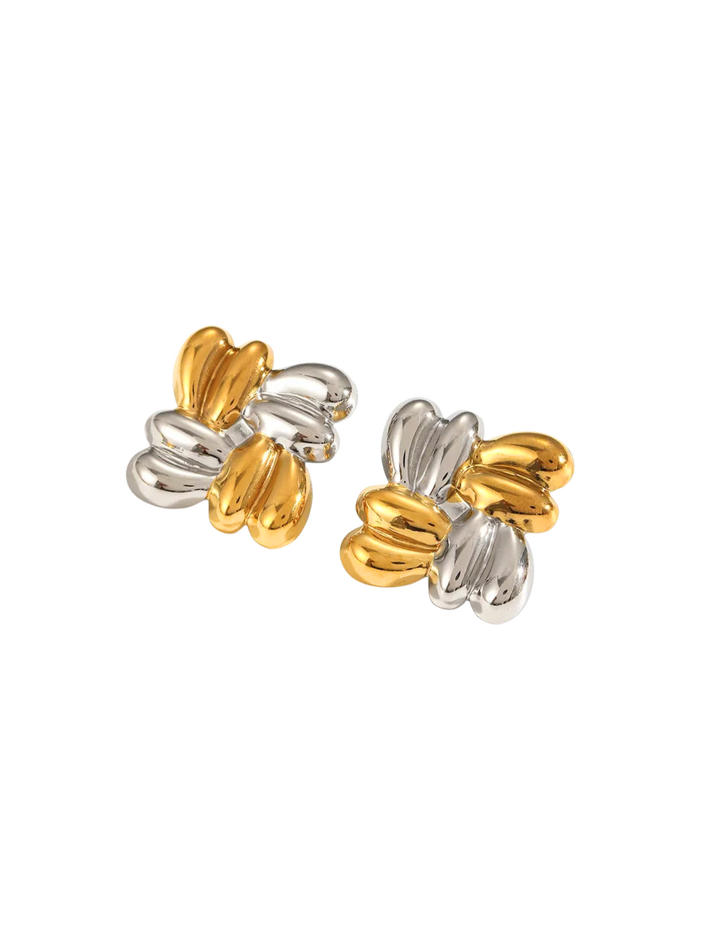 Par Arete Cuadrado Con Gotas