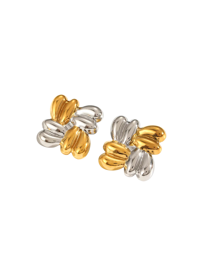 Par Arete Cuadrado Con Gotas