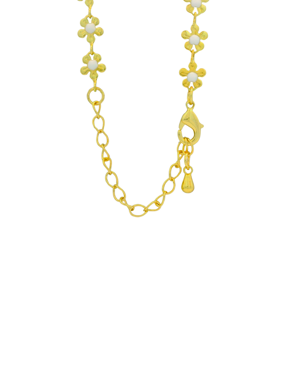 Collar Flores Con Centro Blanco