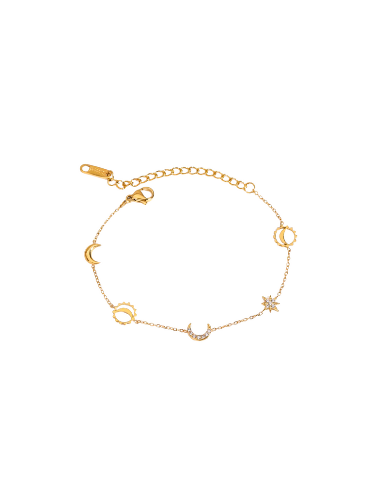 Pulsera Con Dijes Lunas