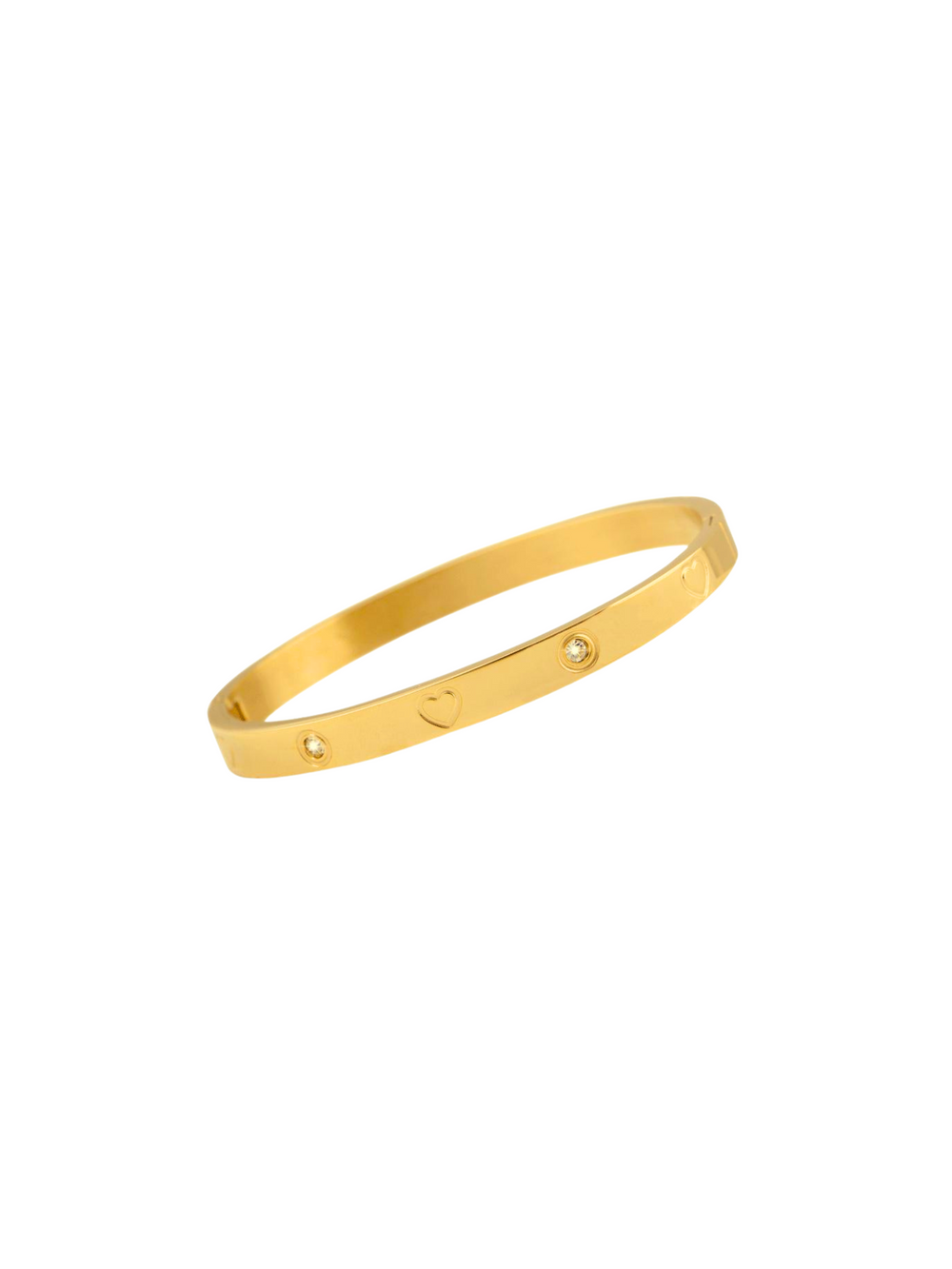 Brazalete Con Corazones y Zirconias