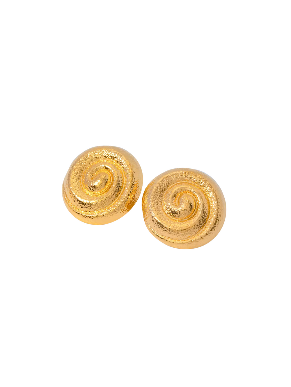 Par Arete Circulo Con Espiral Textura