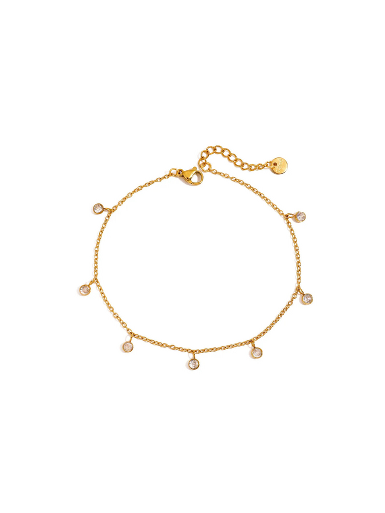 Tobillera Con Dijes Zirconias