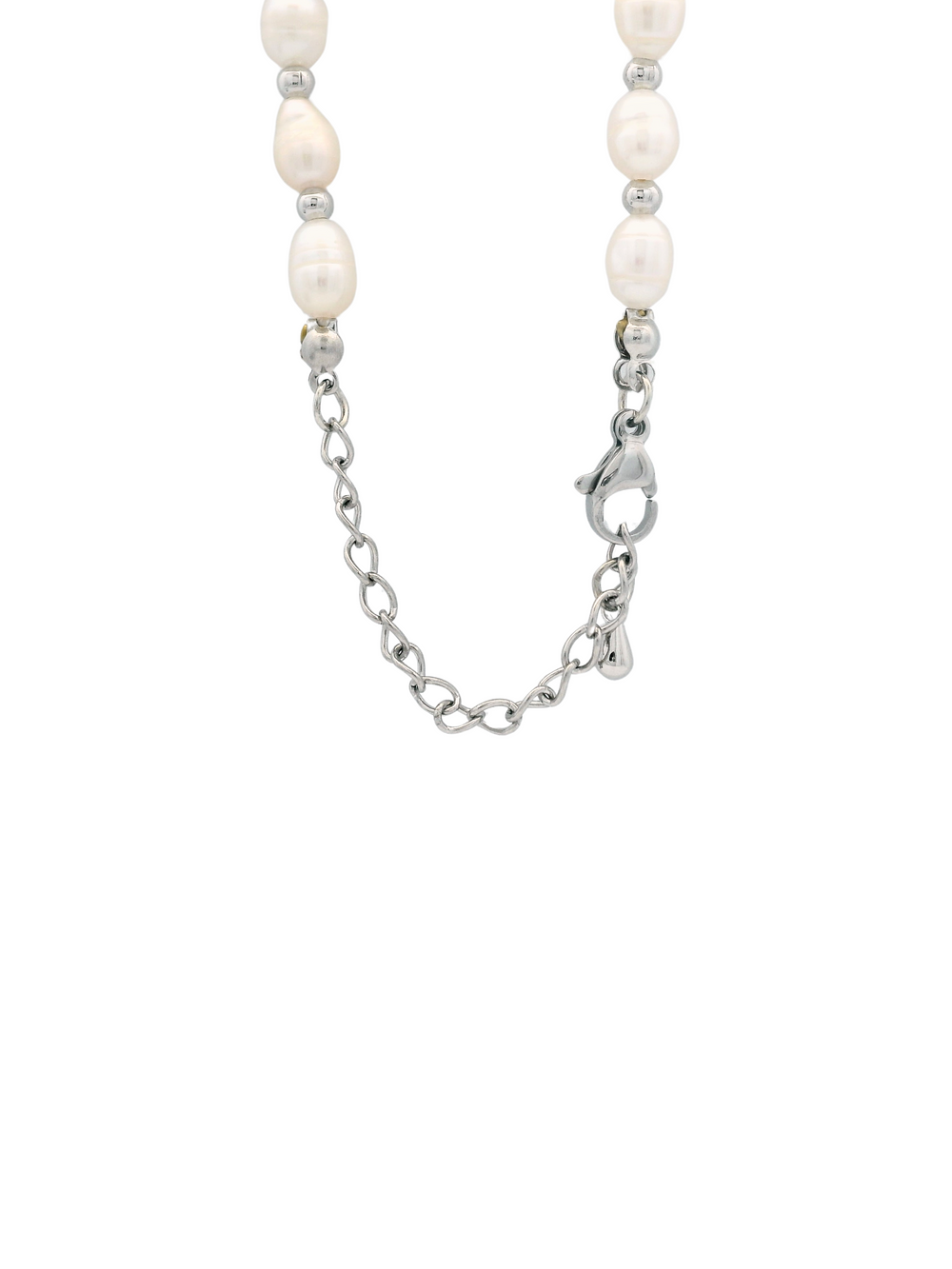 Collar Con Perlas y Bolitas Intercaladas