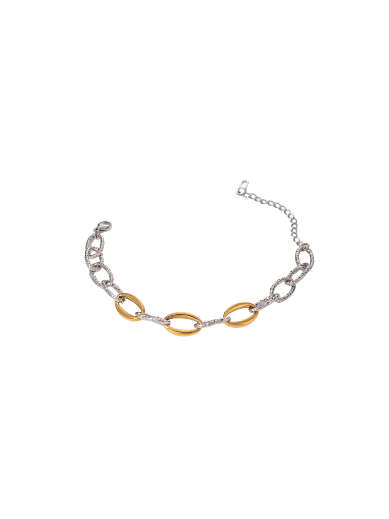 Pulsera Eslabones Ovalados Combinada