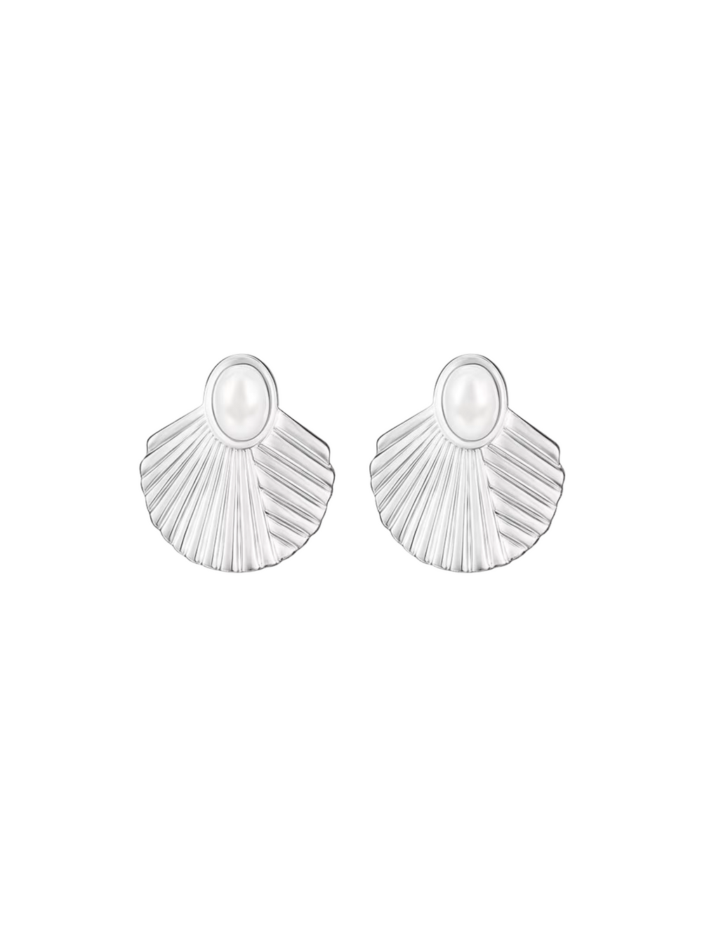 Par Arete Perla Con Concha