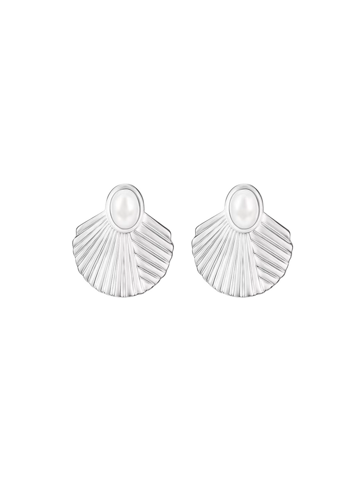 Par Arete Perla Con Concha