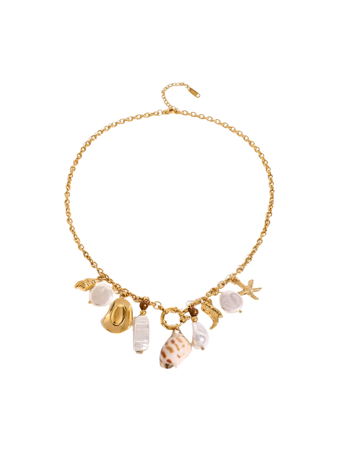 Collar Con Dijes Concha Y Timon