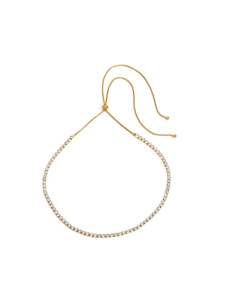 Collar Con Zirconias 3 mm Ajustable