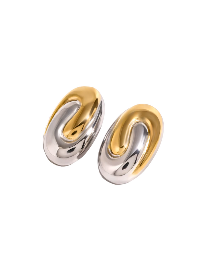 Par Arete Ovalado Con Espiral