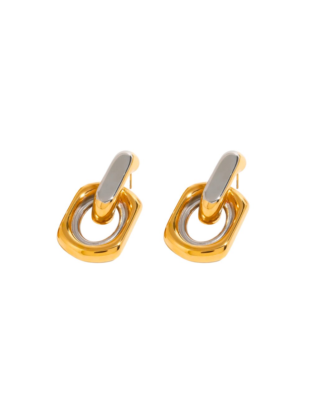 Par Arete Combinado Con Dije