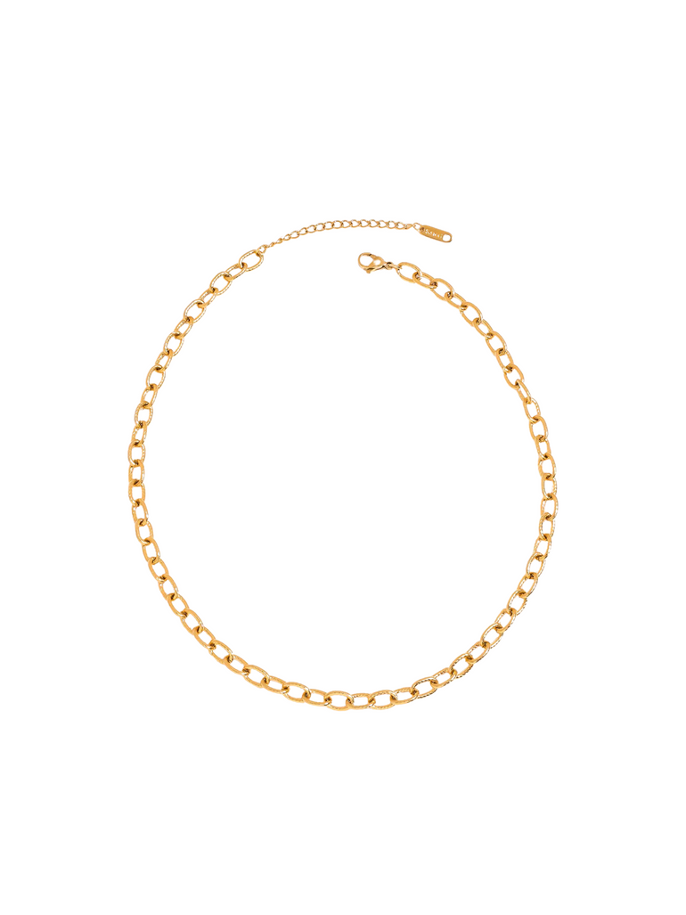 Collar Eslabones Redondos 6 mm Trenzado