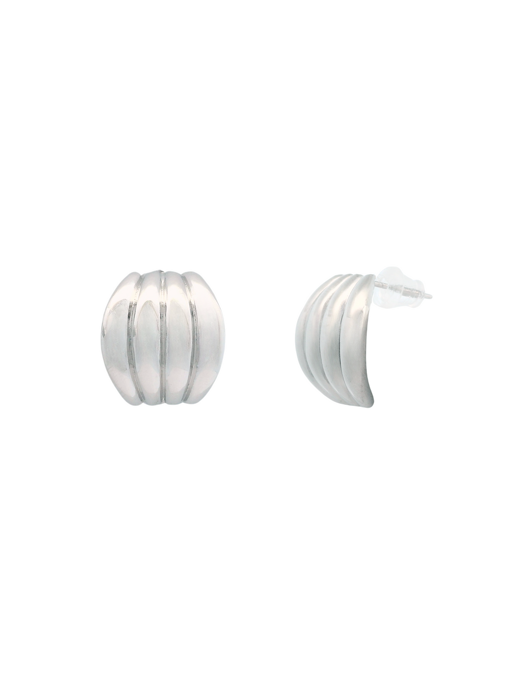 Par Arete Cuatro Lineas Curveado
