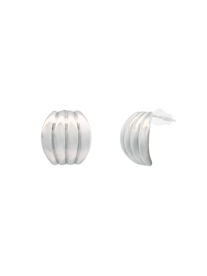 Par Arete Cuatro Lineas Curveado