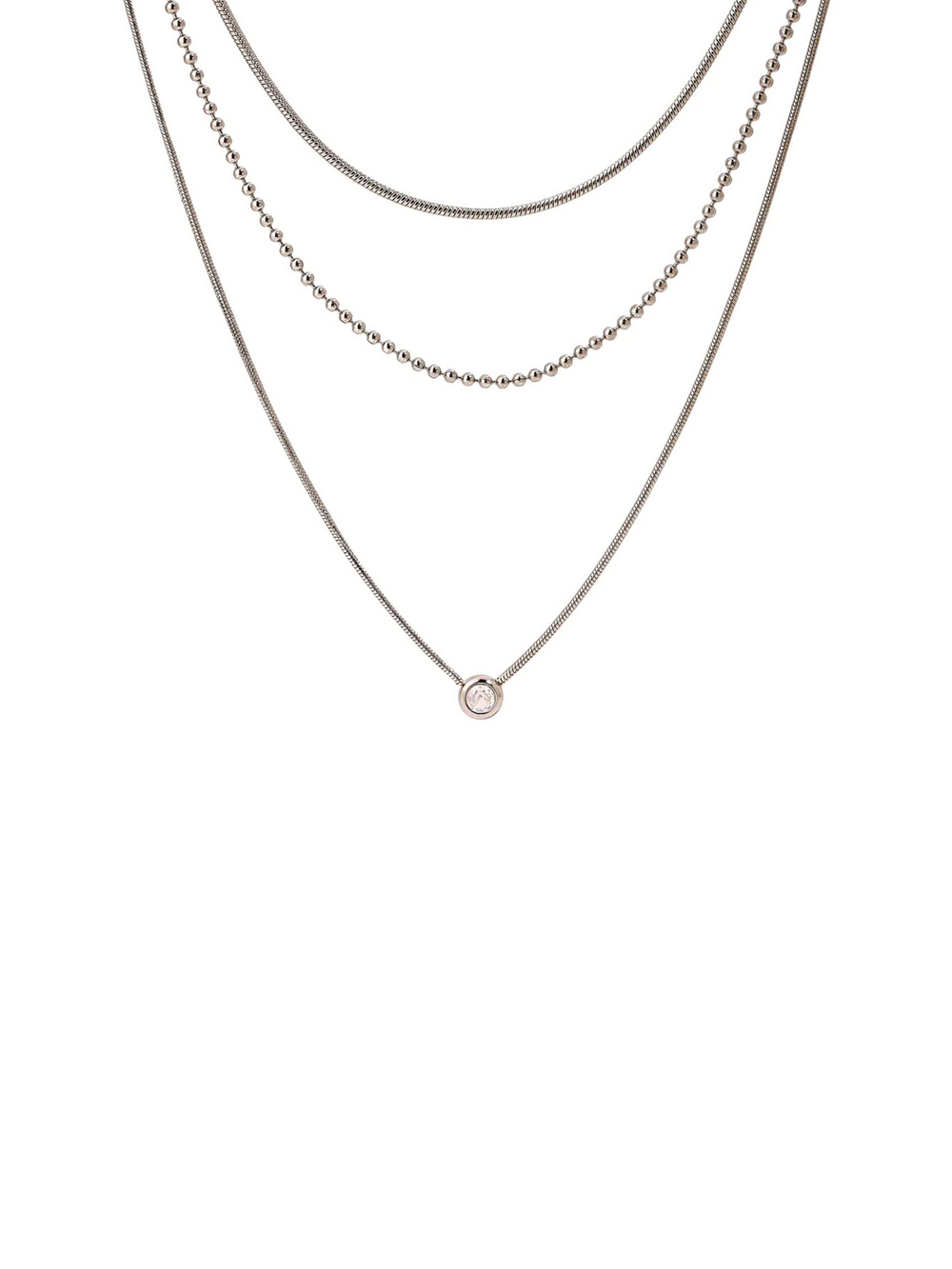 Collar Triple Con Mini Zirconia