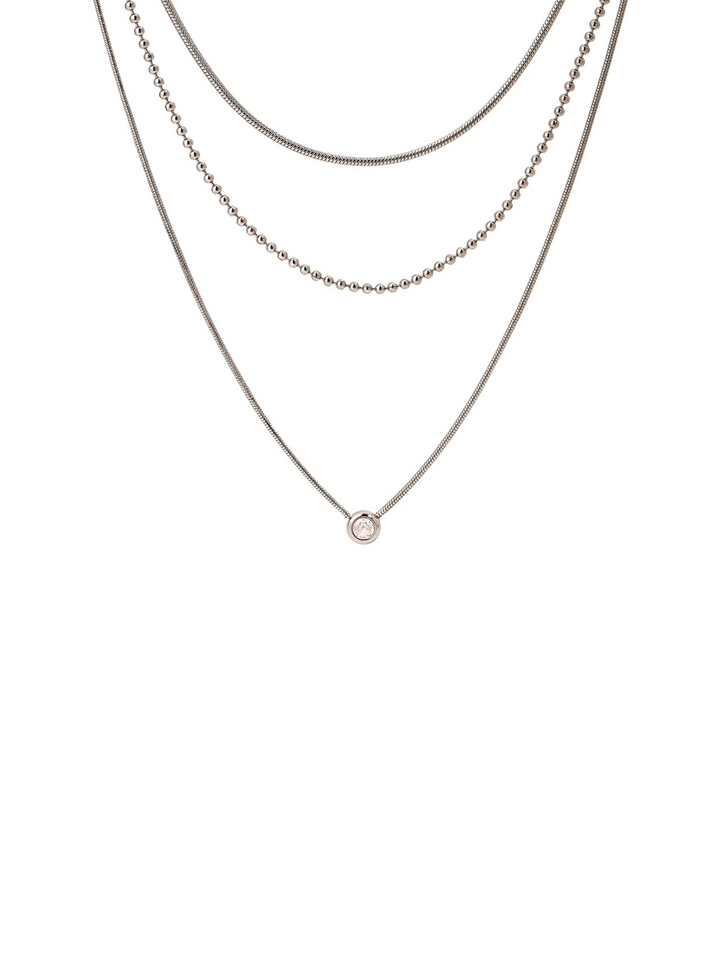 Collar Triple Con Mini Zirconia