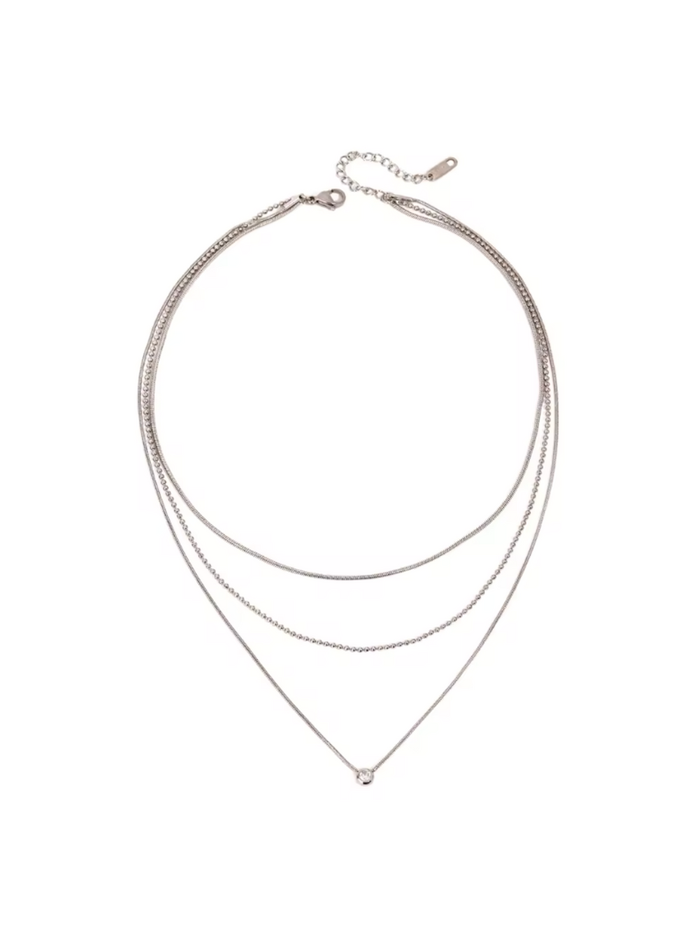 Collar Triple Con Mini Zirconia