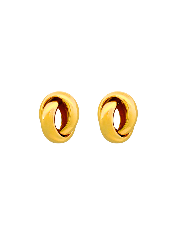 Par Arete Doble Circulo Enlazado