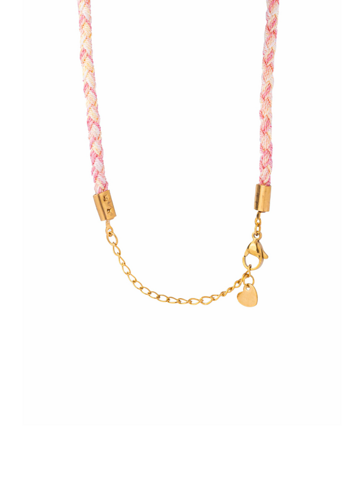 Collar Rosa Con Dijes Frutas
