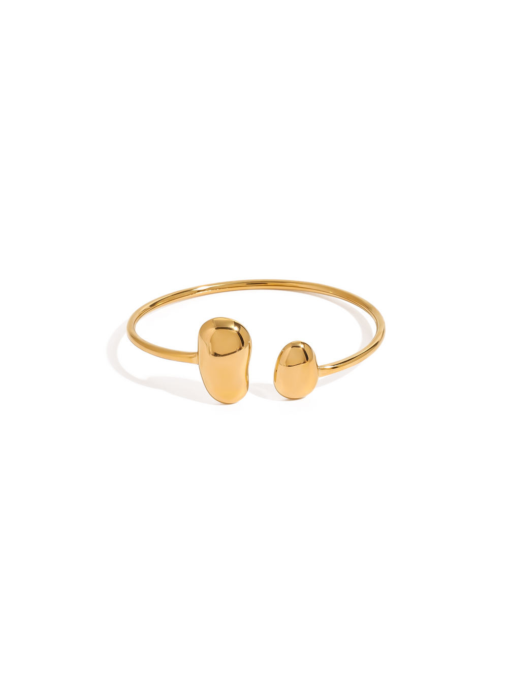 Brazalete Abierto Doble Ovalo Irregular